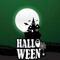 contento Halloween pauroso notte sfondo vettore