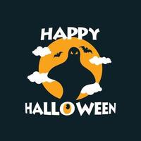 contento Halloween design tipografia vettore