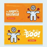 contento Halloween invito design con fantasma vettore