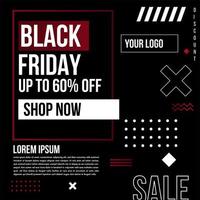 banner di vendita di forma geometrica del venerdì nero vettore