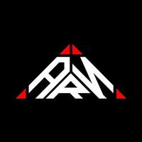 arn lettera logo creativo design con vettore grafico, arn semplice e moderno logo nel triangolo forma.