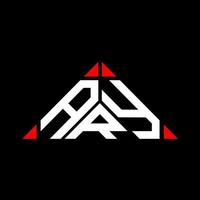 ary lettera logo creativo design con vettore grafico, ary semplice e moderno logo nel triangolo forma.