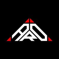 aro lettera logo creativo design con vettore grafico, aro semplice e moderno logo nel triangolo forma.
