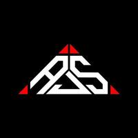 ajs lettera logo creativo design con vettore grafico, ajs semplice e moderno logo nel triangolo forma.