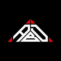 abd lettera logo creativo design con vettore grafico, abd semplice e moderno logo nel triangolo forma.