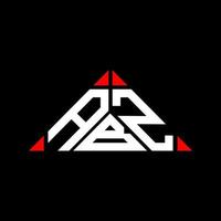 abz lettera logo creativo design con vettore grafico, abz semplice e moderno logo nel triangolo forma.