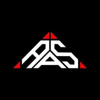 aas lettera logo creativo design con vettore grafico, aas semplice e moderno logo nel triangolo forma.