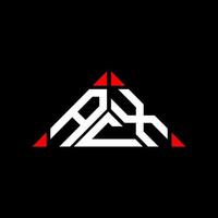 acx lettera logo creativo design con vettore grafico, acx semplice e moderno logo nel triangolo forma.