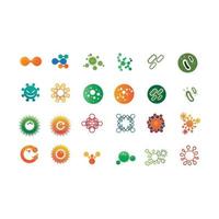 virus, coronavirus, batteri, germi e microbo isolato su bianca sfondo. vettore icona illustrazione