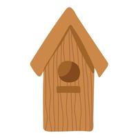 di legno birdhouse isolato su bianca sfondo. vettore illustrazione.