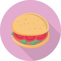 illustrazione vettoriale di hamburger su uno sfondo. simboli di qualità premium. icone vettoriali per il concetto e la progettazione grafica.