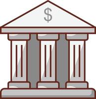 illustrazione vettoriale della banca su uno sfondo. simboli di qualità premium. icone vettoriali per il concetto e la progettazione grafica.