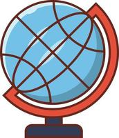 illustrazione vettoriale del globo su uno sfondo. simboli di qualità premium. icone vettoriali per il concetto e la progettazione grafica.