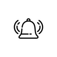 campana notifica linea icona vettore
