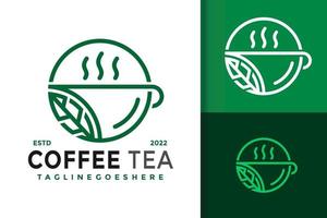 caffè e tè logo disegno, marca identità loghi vettore, moderno logo, logo disegni vettore illustrazione modello