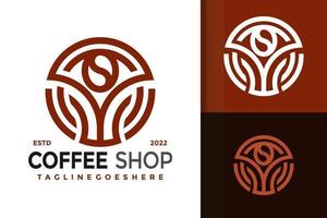 moderno caffè negozio logo disegno, marca identità loghi vettore, moderno logo, logo disegni vettore illustrazione modello