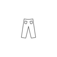 pantaloni icona vettore logo design illustrazione