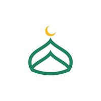 islamico moschea logo vettore modello