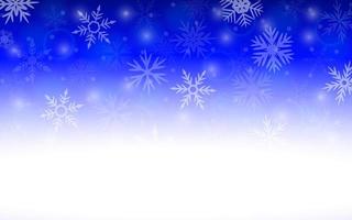 Natale blu sfondo con i fiocchi di neve vettore