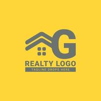 lettera g tetto Casa vettore logo design per vero proprietà, proprietà agente, immobili affitto, interno e esterno costruttore
