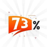 73 sconto marketing bandiera promozione. 73 per cento i saldi promozionale design. vettore