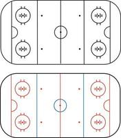 ghiaccio hockey campo su bianca sfondo. ghiaccio hockey pista cartello. schema di Linee su un ghiaccio hockey pista di pattinaggio. piatto stile. vettore