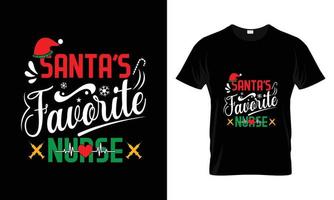 Babbo Natale preferito maglietta design. disegnato a mano lettering per abbigliamento moda. vettore grafico tipografico design per manifesto, opera d'arte svg, fascio, Natale maglietta citazioni detto per Stampa.