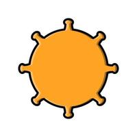 giallo icona di il medico Cinese virus microbo pericoloso mortale sforzo covid-19 coronavirus epidemico pandemia patologia. vettore illustrazione isolato su un' bianca sfondo