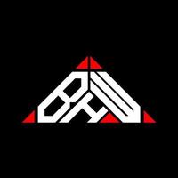 bw lettera logo creativo design con vettore grafico, bw semplice e moderno logo nel triangolo forma.