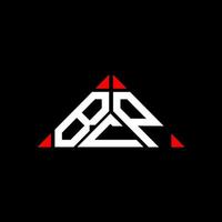 bcp lettera logo creativo design con vettore grafico, bcp semplice e moderno logo nel triangolo forma.