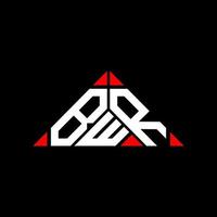 bwr lettera logo creativo design con vettore grafico, bwr semplice e moderno logo nel triangolo forma.