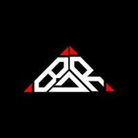 bdr lettera logo creativo design con vettore grafico, bdr semplice e moderno logo nel triangolo forma.