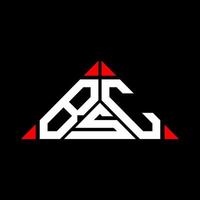 bsc lettera logo creativo design con vettore grafico, bsc semplice e moderno logo nel triangolo forma.