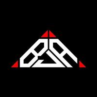 bja lettera logo creativo design con vettore grafico, bja semplice e moderno logo nel triangolo forma.