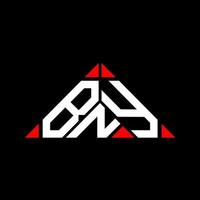 bny lettera logo creativo design con vettore grafico, bny semplice e moderno logo nel triangolo forma.