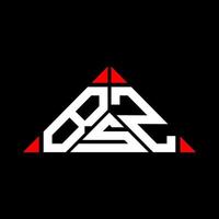 bsz lettera logo creativo design con vettore grafico, bsz semplice e moderno logo nel triangolo forma.