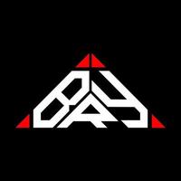 bry lettera logo creativo design con vettore grafico, bry semplice e moderno logo nel triangolo forma.