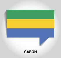 Gabon bandiera design vettore