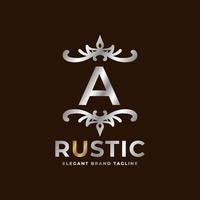 lettera un' rustico vettore logo modello design per moda, nozze, terme, salone, Hotel, ristorante, bellezza cura