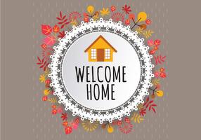 Benvenuto Home Fall Sign Vector