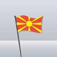 illustrazione di macedonia bandiera modello vettore