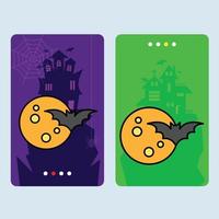 contento Halloween invito design con Luna vettore