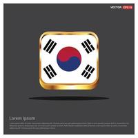 Sud Corea bandiere design vettore