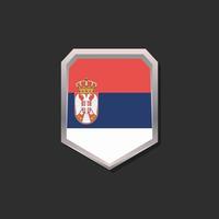 illustrazione di Serbia bandiera modello