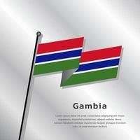 illustrazione di Gambia bandiera modello vettore