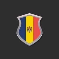 illustrazione di moldova bandiera modello vettore