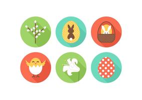 Icone vettoriali gratis piatto di Pasqua