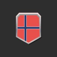 illustrazione di Norvegia bandiera modello vettore