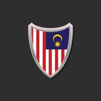 illustrazione di Malaysia bandiera modello vettore