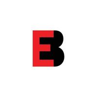 lettera eb semplice colorato ombra geometrico logo vettore